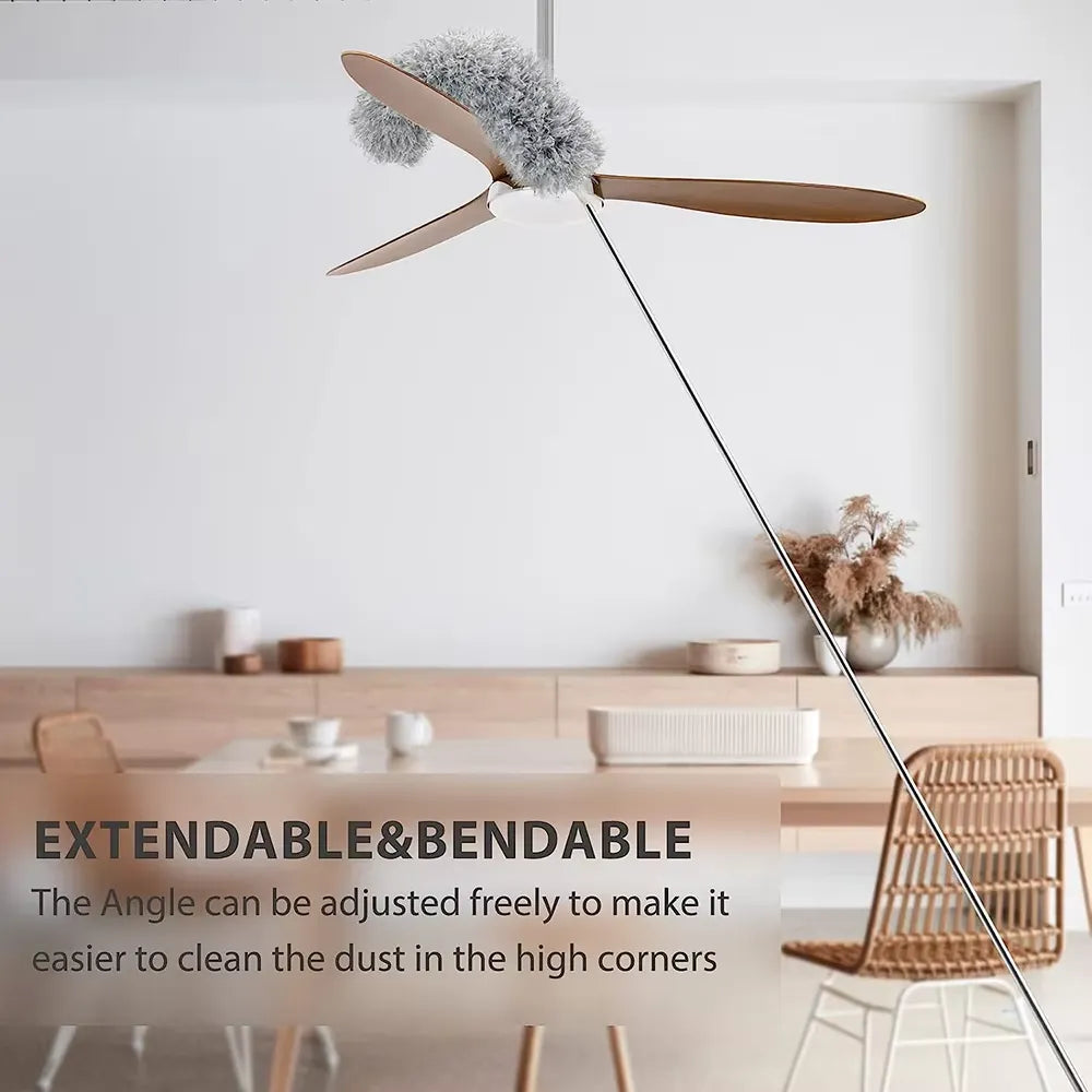 Flexible Microfibre Cleaning Duster with Extendable Rod