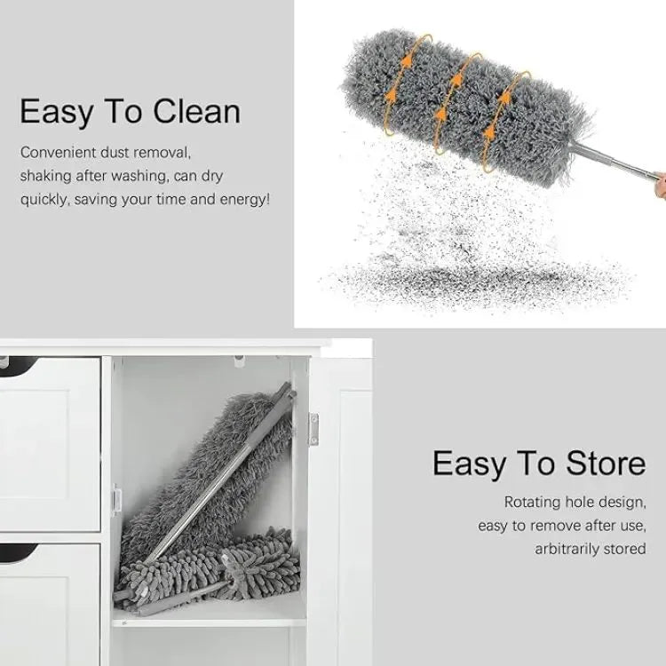 Flexible Microfibre Cleaning Duster with Extendable Rod