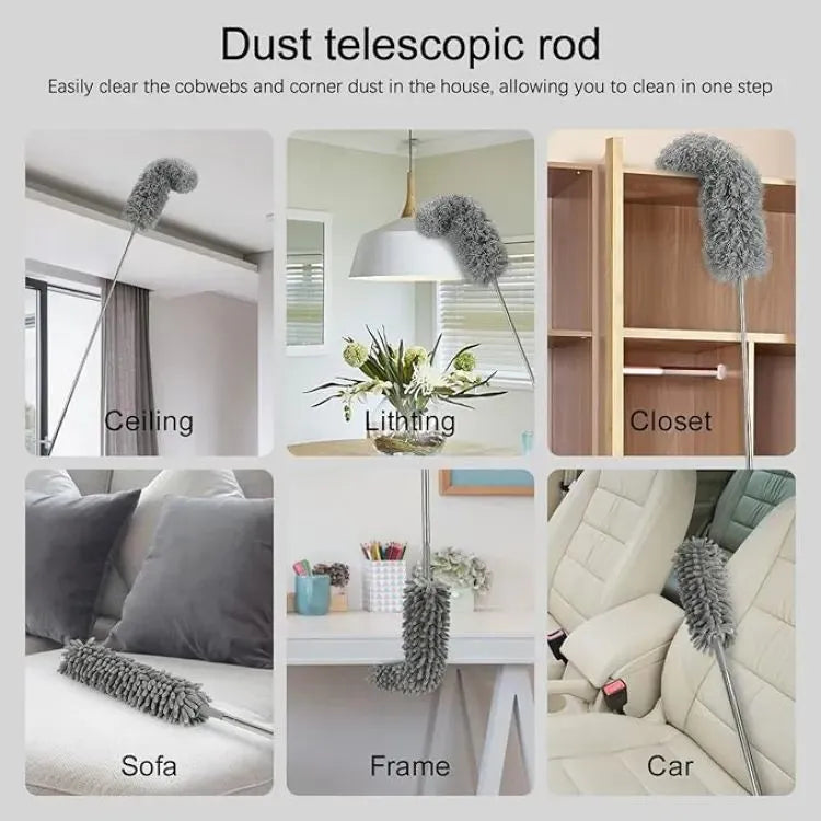 Flexible Microfibre Cleaning Duster with Extendable Rod